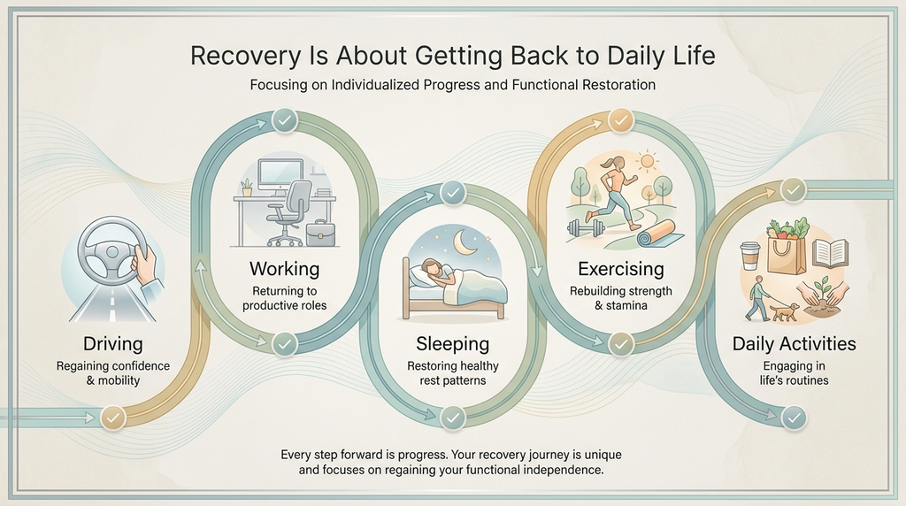 Fort Worth accident recovery focused on returning to driving, work, and daily activities